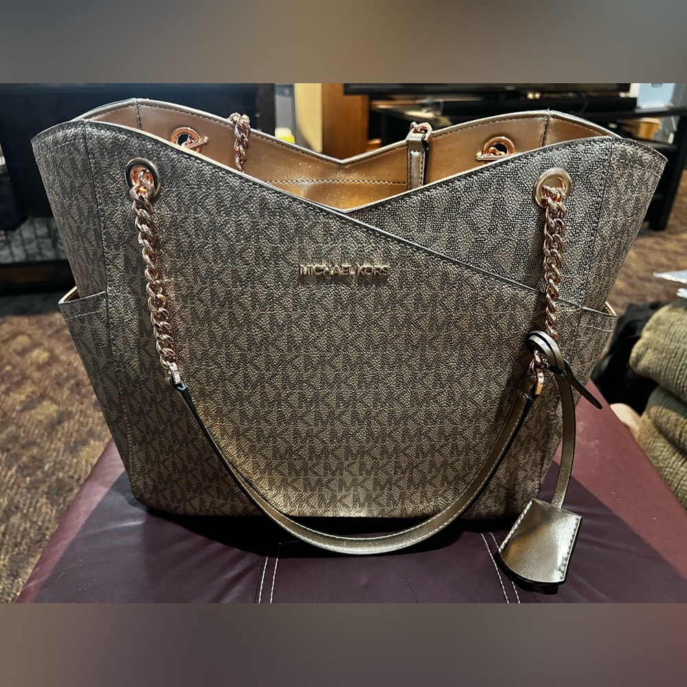Michael Kors rose gold Tote Bag